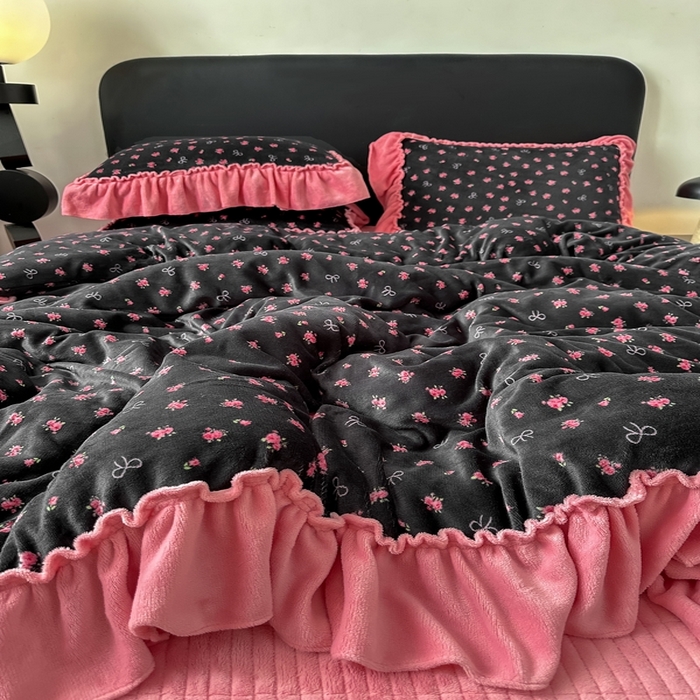 91家纺网 家纺一手货源 找家纺 （总）欧尚 2025新款法式大花边床盖四件套