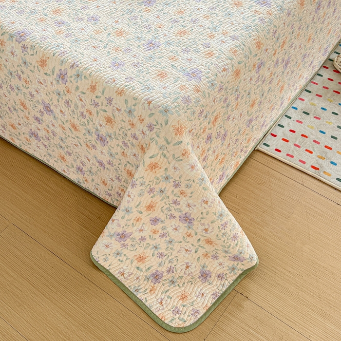 91家纺网 家纺一手货源 找家纺 羽爱家纺2025全棉13372新疆棉花床盖三件套 花甜