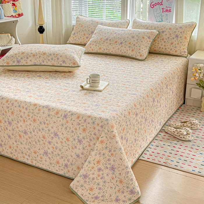 91家纺网 家纺一手货源 找家纺 羽爱家纺2025全棉13372新疆棉花床盖三件套 花甜