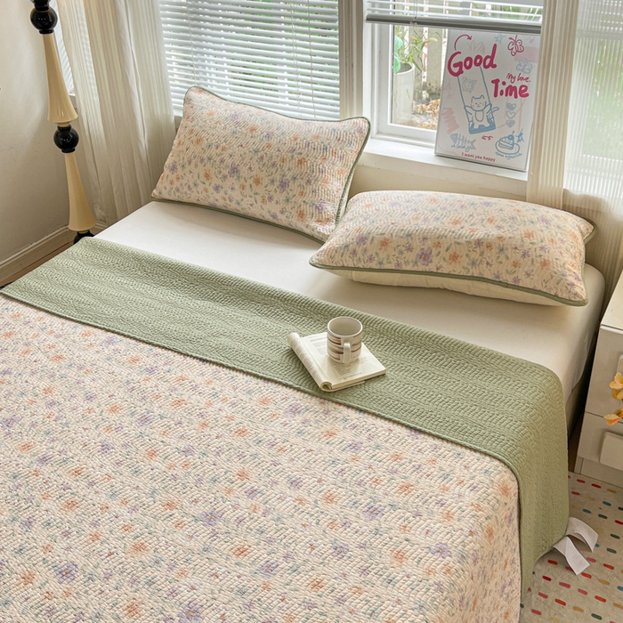 91家纺网 家纺一手货源 找家纺 羽爱家纺2025全棉13372新疆棉花床盖三件套 花甜