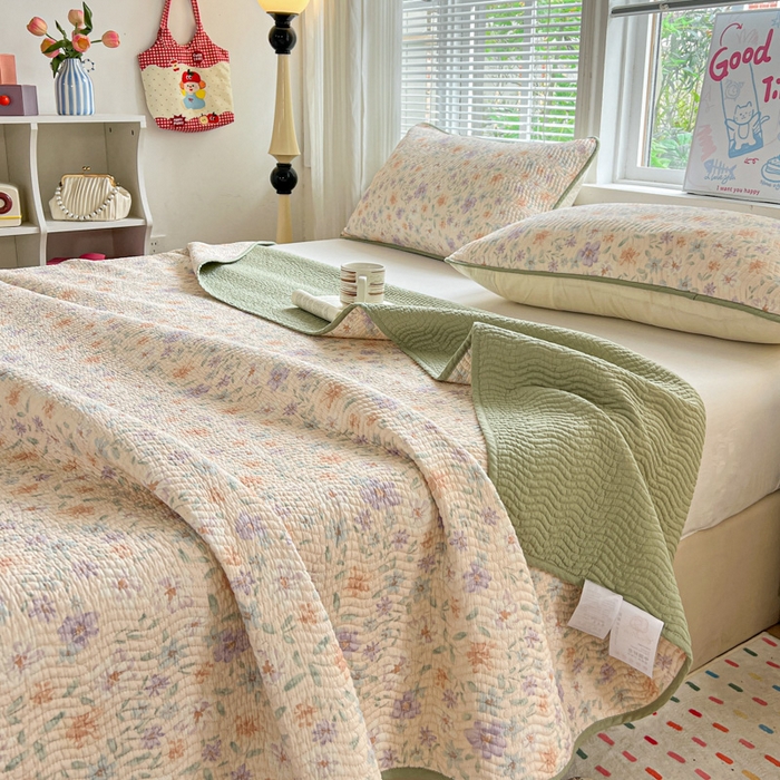 91家纺网 家纺一手货源 找家纺 羽爱家纺2025全棉13372新疆棉花床盖三件套 花甜