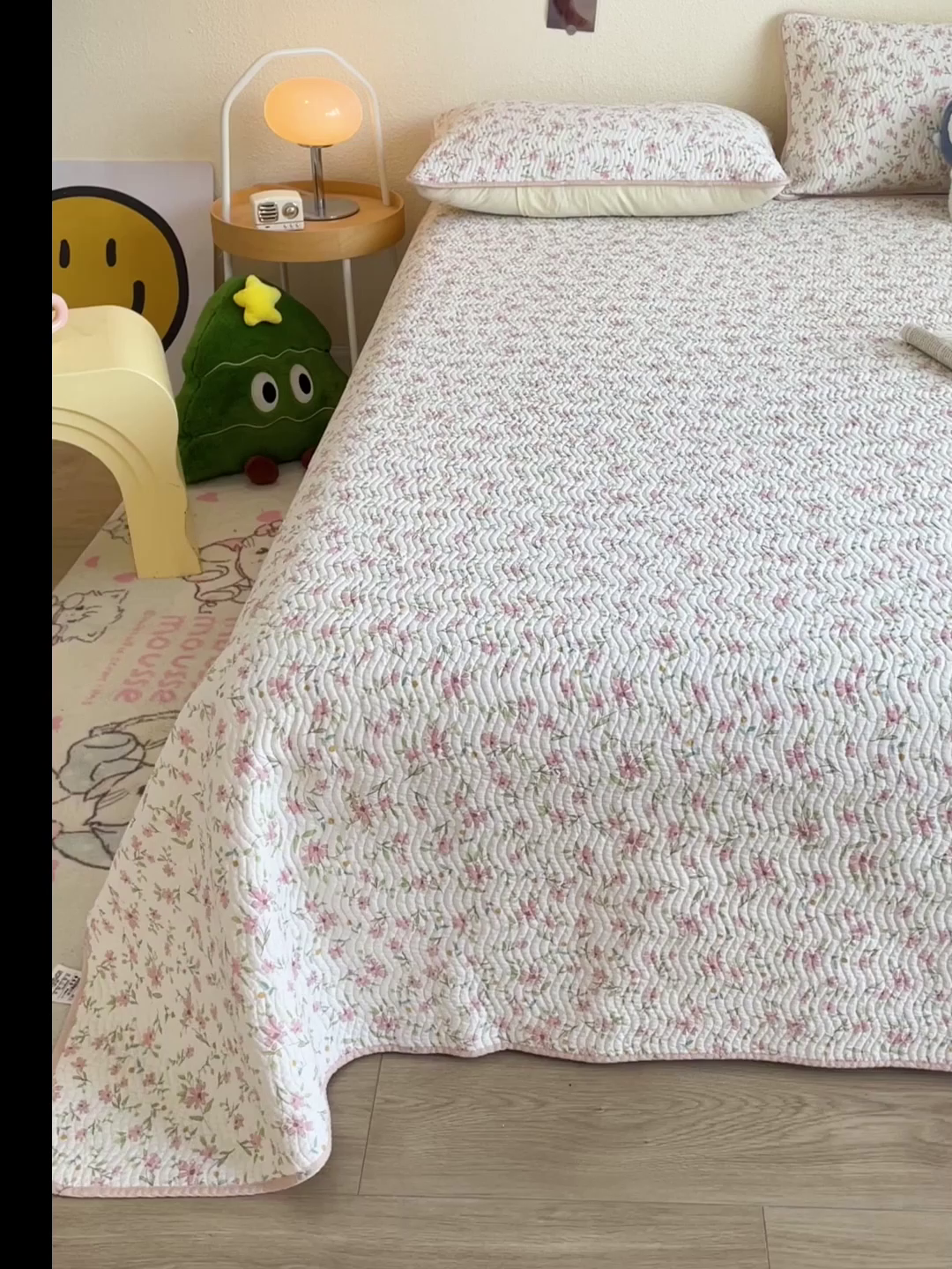 91家纺网 家纺一手货源 找家纺 羽爱家纺2025全棉13372新疆棉花床盖三件套 花甜