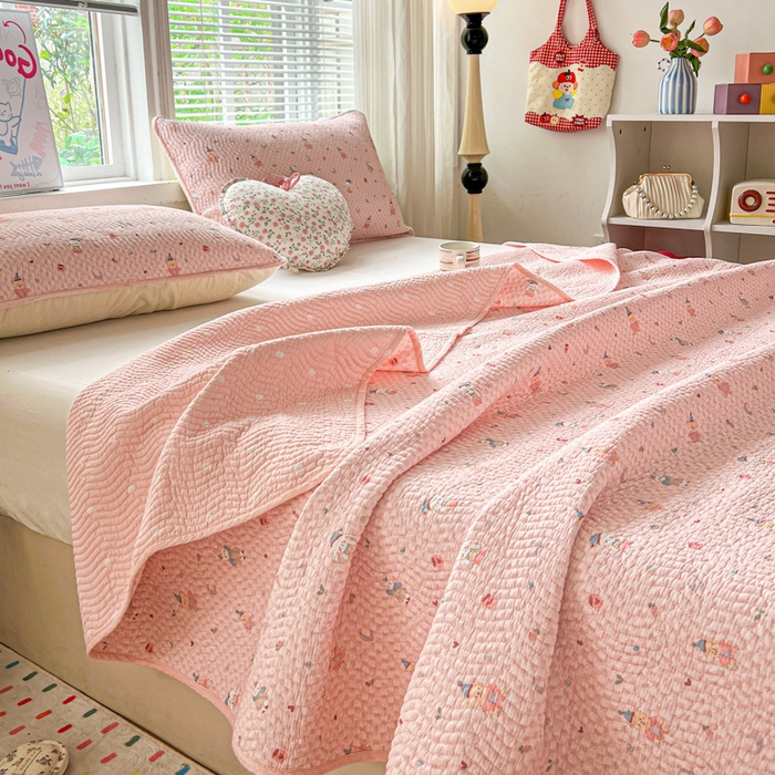 91家纺网 家纺一手货源 找家纺 羽爱家纺2025全棉13372新疆棉花床盖三件套 精灵乐园