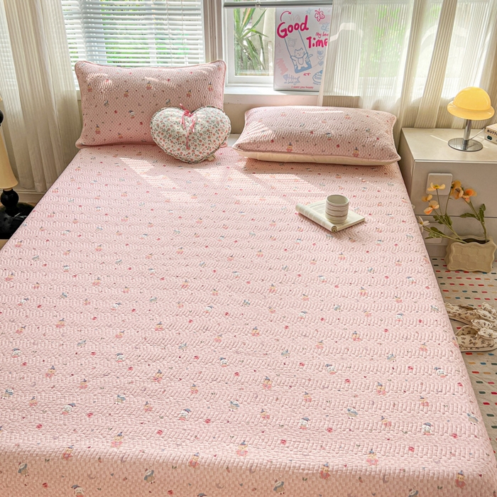 91家纺网 家纺一手货源 找家纺 羽爱家纺2025全棉13372新疆棉花床盖三件套 精灵乐园