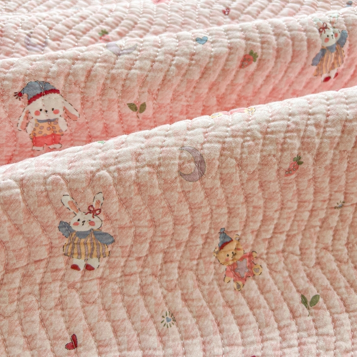 91家纺网 家纺一手货源 找家纺 羽爱家纺2025全棉13372新疆棉花床盖三件套 精灵乐园