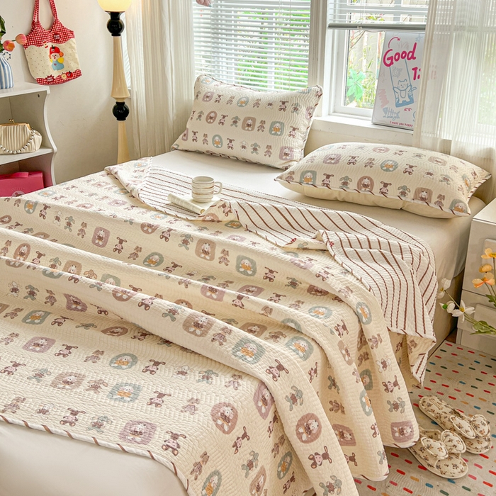 91家纺网 家纺一手货源 找家纺 羽爱家纺2025全棉13372新疆棉花床盖三件套 漫游记