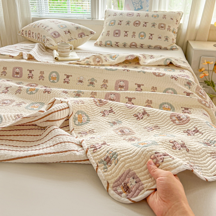 91家纺网 家纺一手货源 找家纺 羽爱家纺2025全棉13372新疆棉花床盖三件套 漫游记