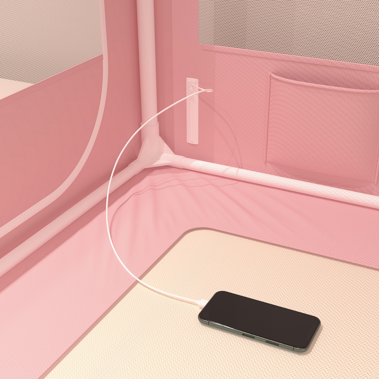 91家纺网 家纺一手货源 找家纺 （总）浪幔纱蚊帐 2025新款纯色夹棉蚊帐