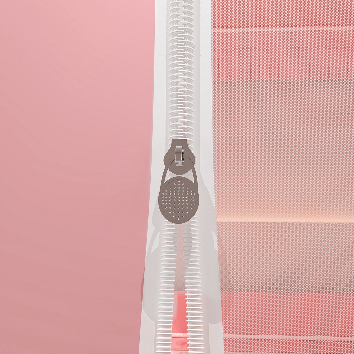 91家纺网 家纺一手货源 找家纺 浪幔纱蚊帐 2025新款纯色夹棉蚊帐 粉色