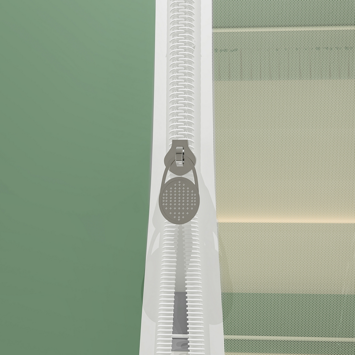 91家纺网 家纺一手货源 找家纺 浪幔纱蚊帐 2025新款纯色夹棉蚊帐 绿色