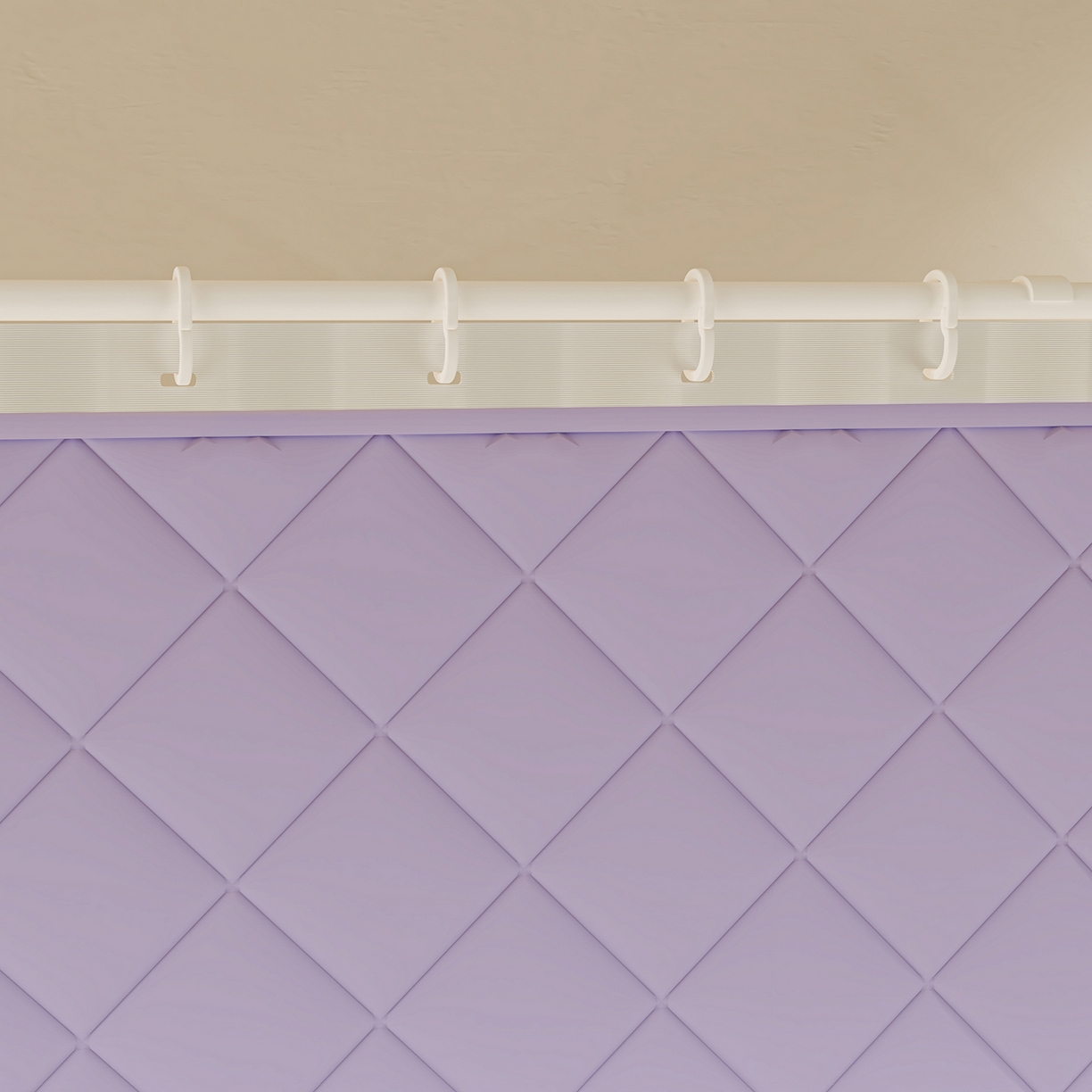 91家纺网 家纺一手货源 找家纺 浪幔纱蚊帐 2025新款纯色夹棉蚊帐 紫色