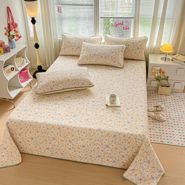 91家纺网 家纺一手货源 找家纺 羽爱家纺 2025全棉13372新疆棉花床盖四件套 花甜