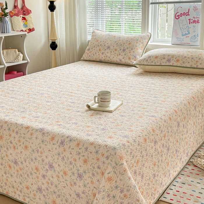 91家纺网 家纺一手货源 找家纺 羽爱家纺 2025全棉13372新疆棉花床盖四件套 花甜