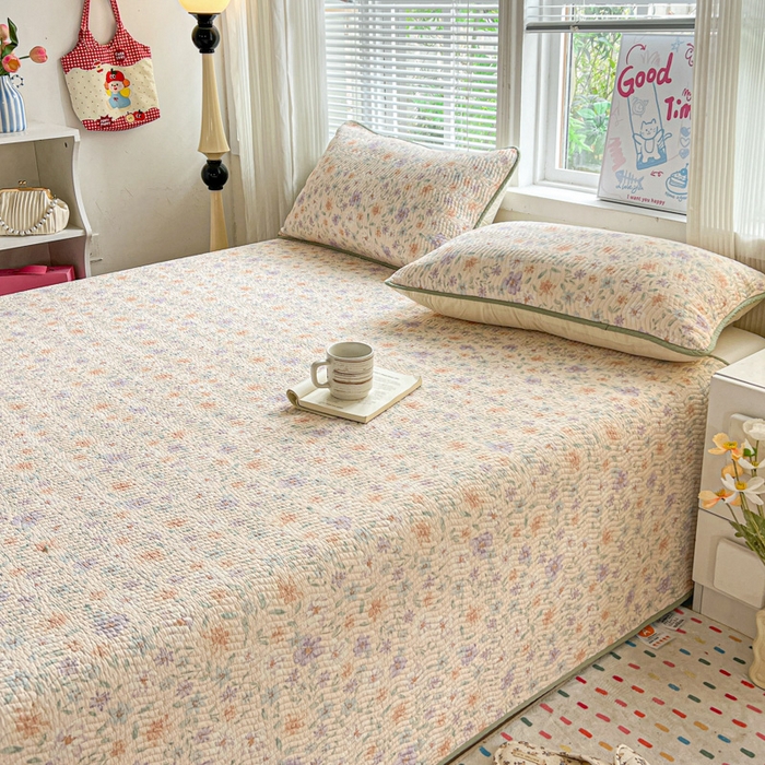 91家纺网 家纺一手货源 找家纺 羽爱家纺 2025全棉13372新疆棉花床盖四件套 花甜