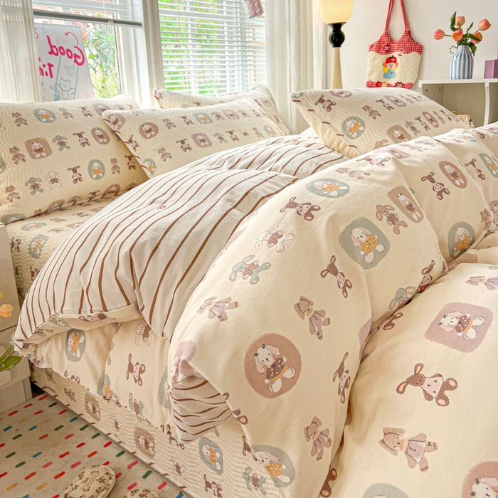 91家纺网 家纺一手货源 找家纺 羽爱家纺 2025全棉13372新疆棉花床盖四件套 漫游记