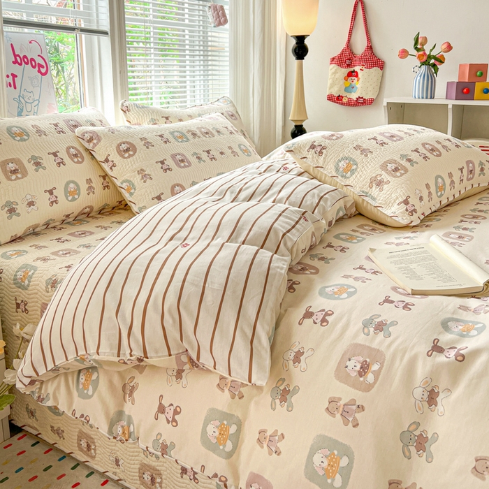 91家纺网 家纺一手货源 找家纺 羽爱家纺 2025全棉13372新疆棉花床盖四件套 漫游记