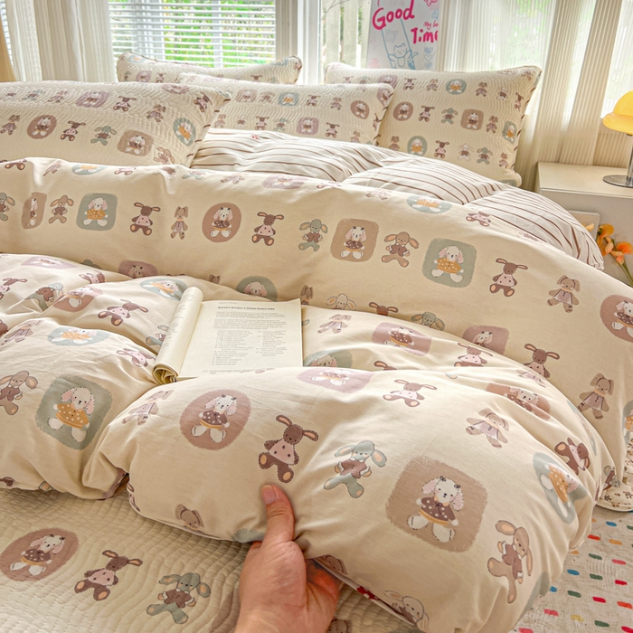 91家纺网 家纺一手货源 找家纺 羽爱家纺 2025全棉13372新疆棉花床盖四件套 漫游记