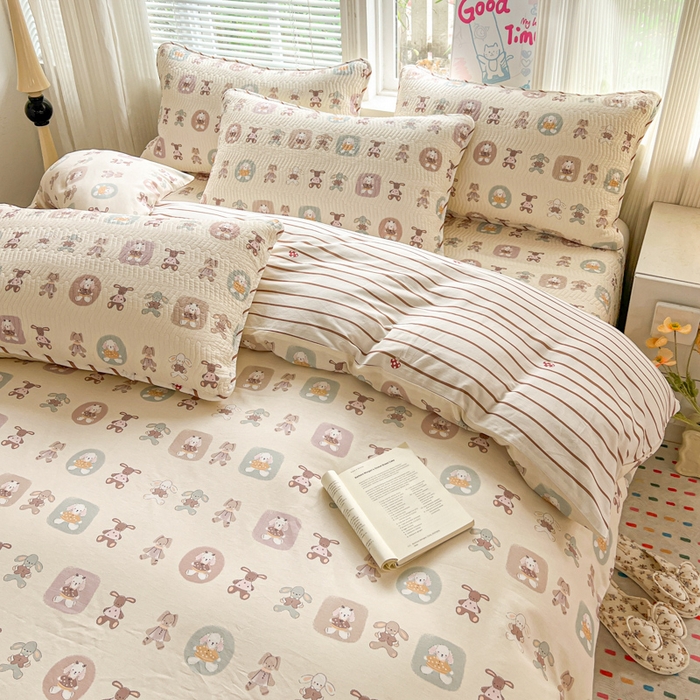 91家纺网 家纺一手货源 找家纺 羽爱家纺 2025全棉13372新疆棉花床盖四件套 漫游记