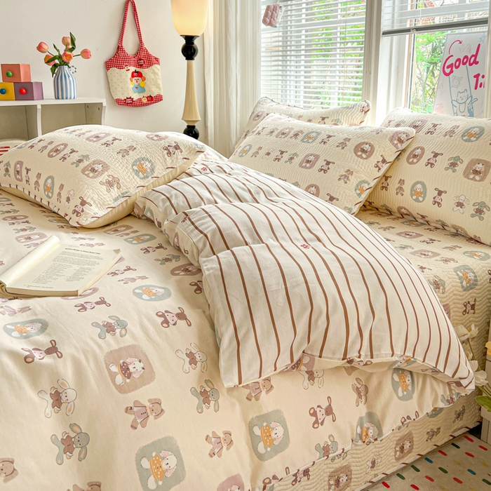 91家纺网 家纺一手货源 找家纺 羽爱家纺 2025全棉13372新疆棉花床盖四件套 漫游记