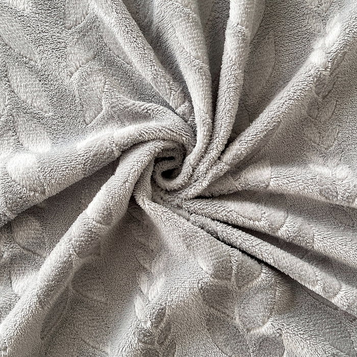 91家纺网 家纺一手货源 找家纺 三盛源 2025新款高克重雕花牛奶绒床笠三件套加厚保暖床垫保护套 麦穗-雅士灰