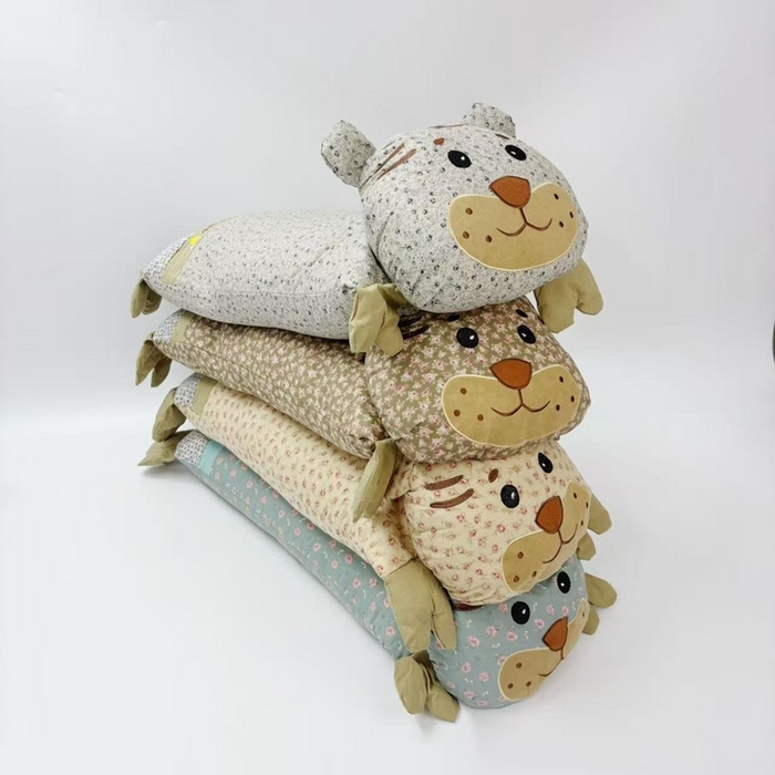 91家纺网 家纺一手货源 找家纺 露函家居 2025新款全棉印花虎头款甜荞麦壳枕头儿童学生卡通护颈枕枕头枕芯 组合图仅供展示不可下单