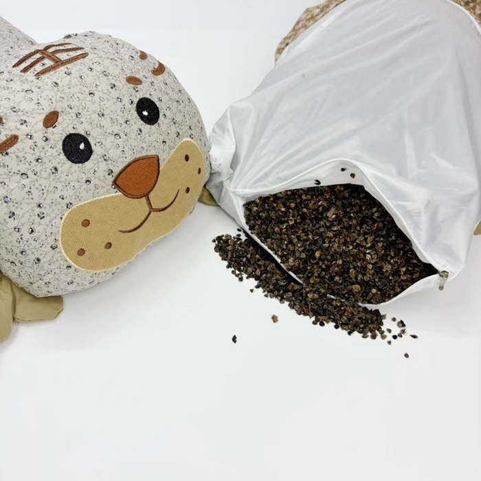 91家纺网 家纺一手货源 找家纺 露函家居 2025新款全棉印花虎头款甜荞麦壳枕头儿童学生卡通护颈枕枕头枕芯 组合图仅供展示不可下单