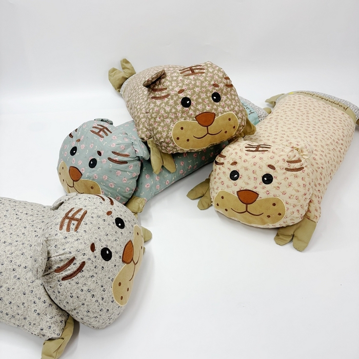 91家纺网 家纺一手货源 找家纺 露函家居 2025新款全棉印花虎头款甜荞麦壳枕头儿童学生卡通护颈枕枕头枕芯 组合图仅供展示不可下单