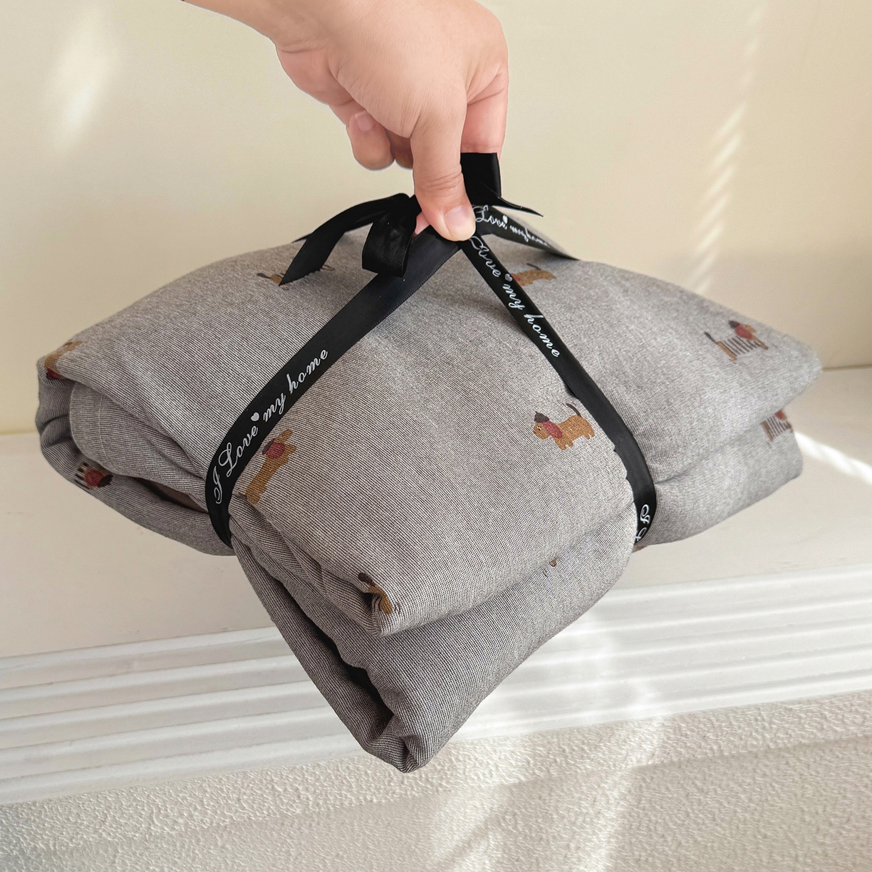 91家纺网 家纺一手货源 找家纺 （总）竹合家纺 2025秋冬新款加厚磨毛色织暖绒系列针织四件套高克重