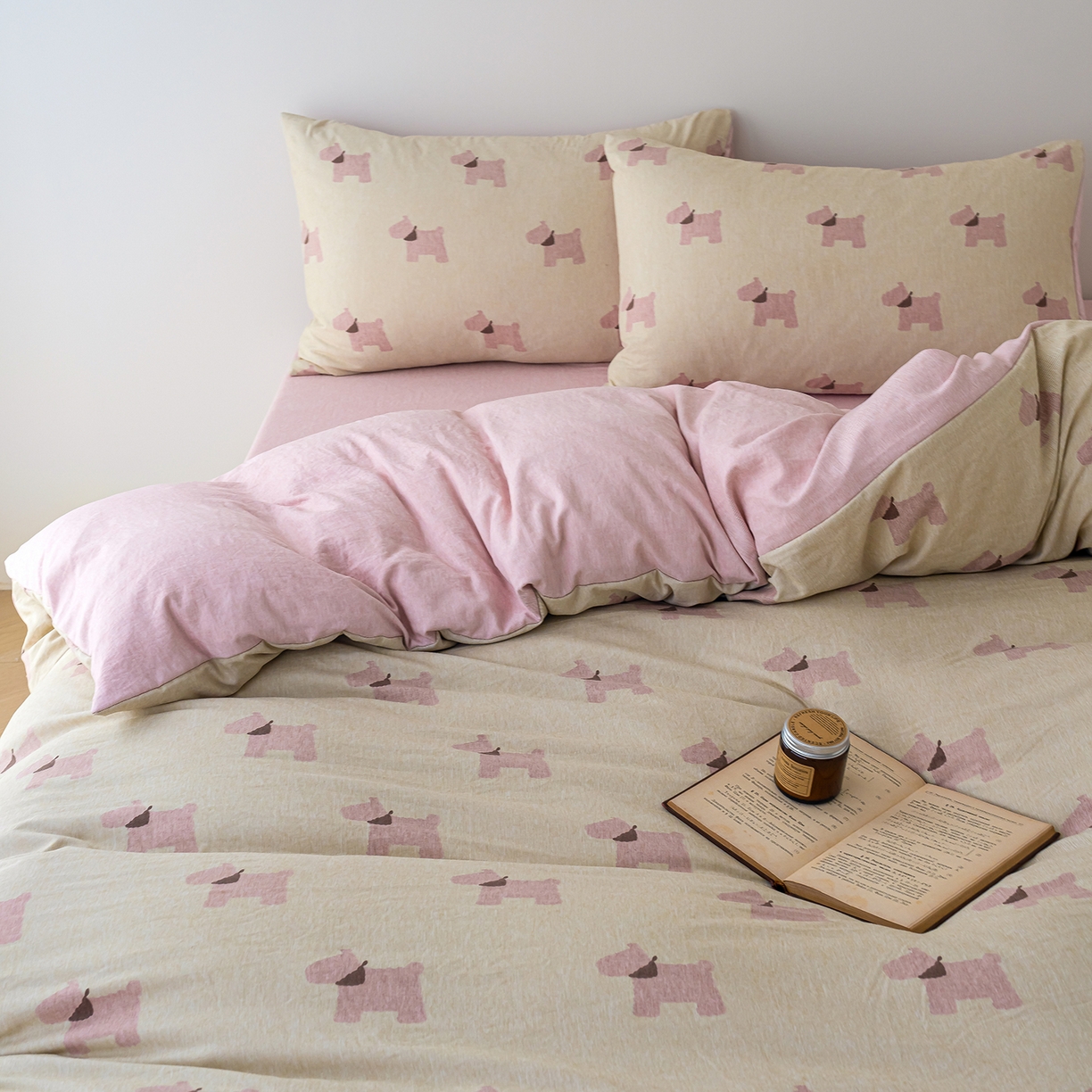 91家纺网 家纺一手货源 找家纺 （总）竹合家纺 2025秋冬新款加厚磨毛色织暖绒系列针织四件套高克重