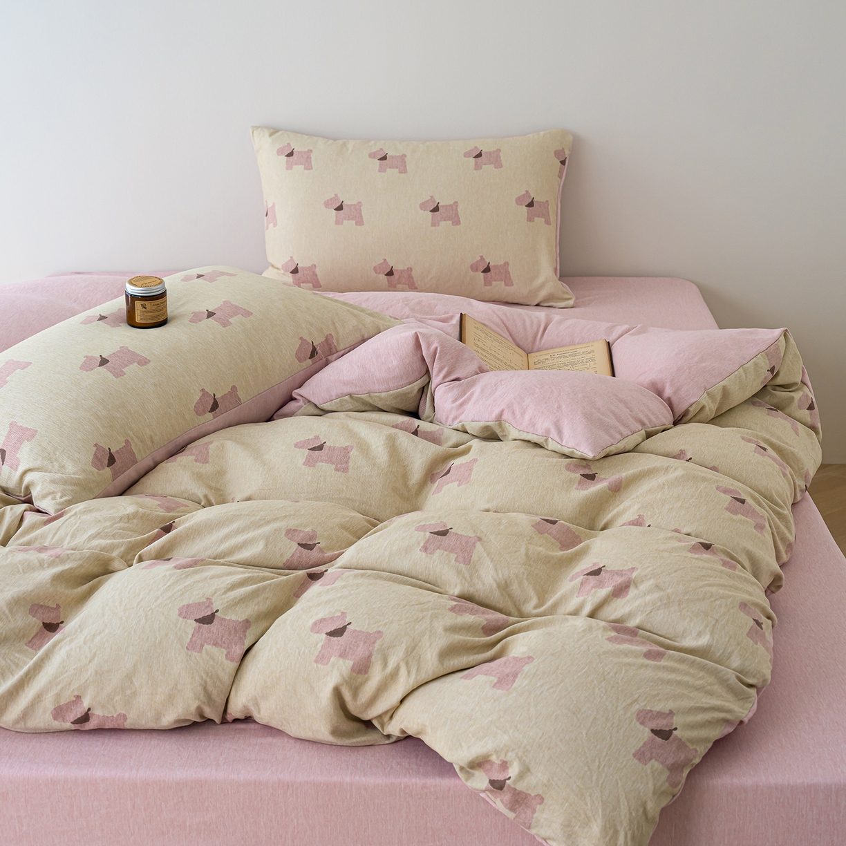 91家纺网 家纺一手货源 找家纺 （总）竹合家纺 2025秋冬新款加厚磨毛色织暖绒系列针织四件套高克重