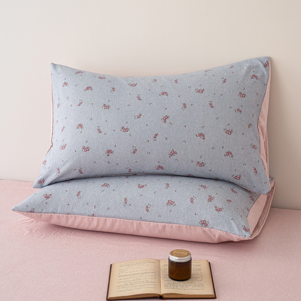 91家纺网 家纺一手货源 找家纺 竹合家纺 2025秋冬新款加厚磨毛色织暖绒系列针织四件套高克重 浣溪沙