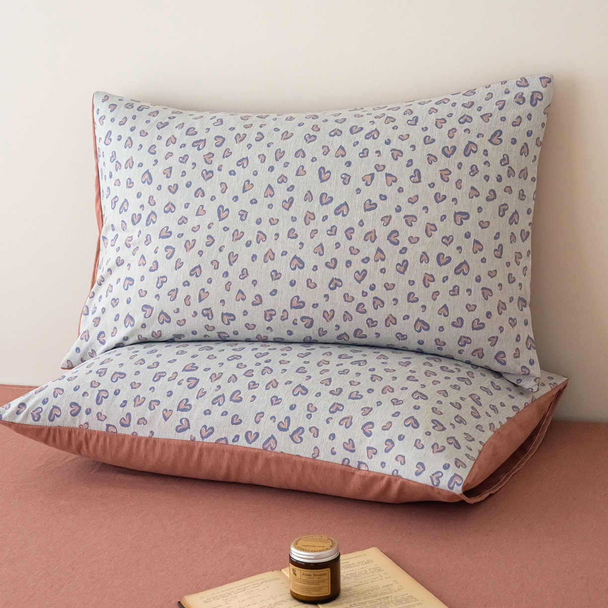 91家纺网 家纺一手货源 找家纺 竹合家纺 2025秋冬新款加厚磨毛色织暖绒系列针织四件套高克重 豹纹紫