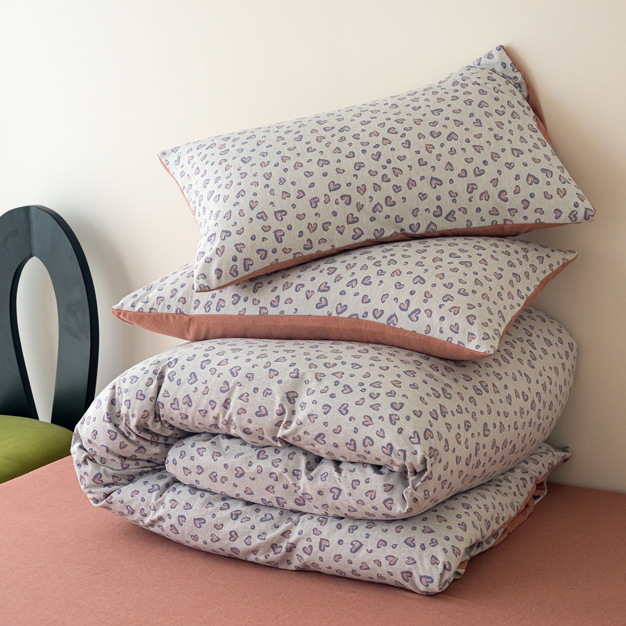 91家纺网 家纺一手货源 找家纺 竹合家纺 2025秋冬新款加厚磨毛色织暖绒系列针织四件套高克重 豹纹紫