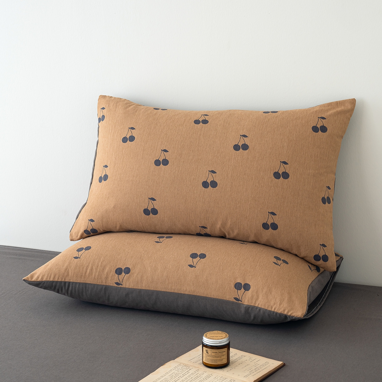 91家纺网 家纺一手货源 找家纺 竹合家纺 2025秋冬新款加厚磨毛色织暖绒系列针织四件套高克重 樱桃卡其