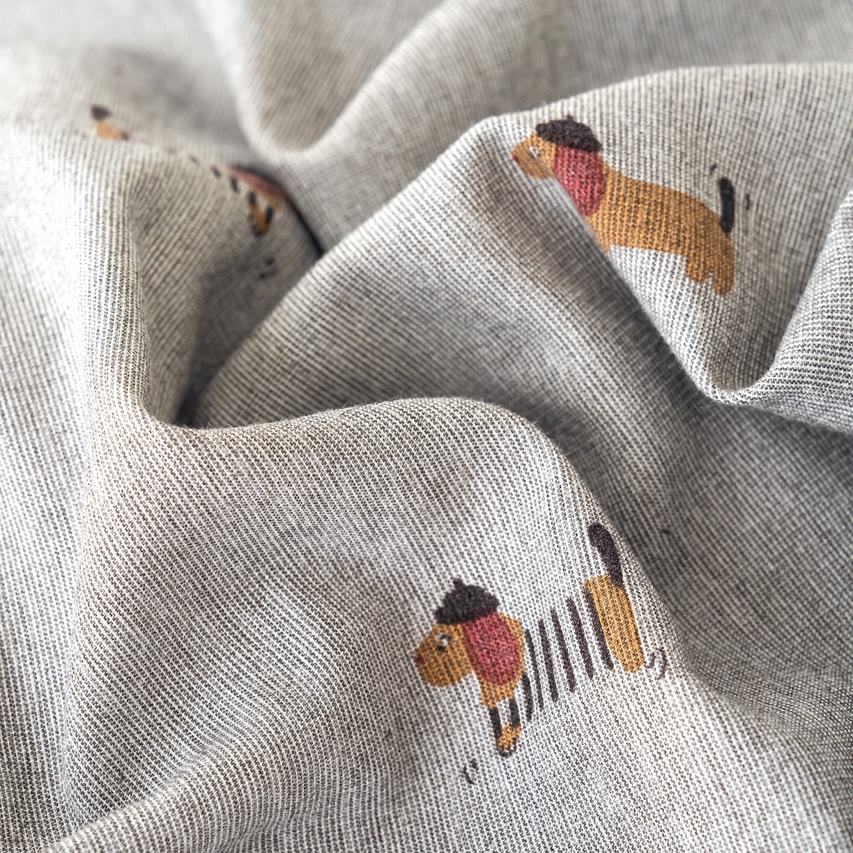 91家纺网 家纺一手货源 找家纺 竹合家纺 2025秋冬新款加厚磨毛色织暖绒系列针织四件套高克重 腊肠狗