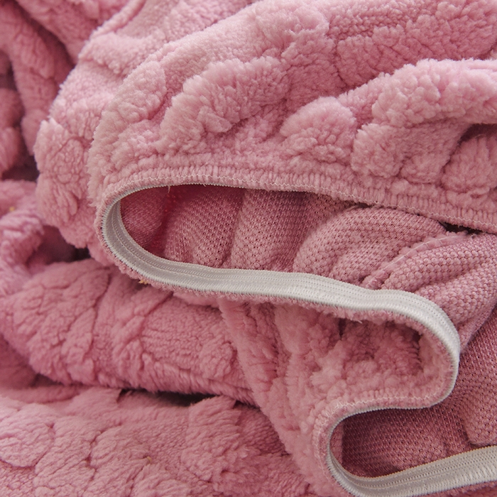 91家纺网 家纺一手货源 找家纺 启博家纺 2025新款简约提花保暖绒办公椅套 桃粉 小号