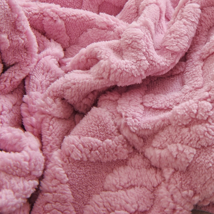 91家纺网 家纺一手货源 找家纺 启博家纺 2025新款简约提花保暖绒办公椅套 桃粉 小号