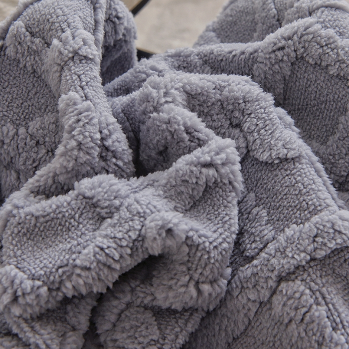 91家纺网 家纺一手货源 找家纺 启博家纺 2025新款简约提花保暖绒办公椅套 灰色 大号