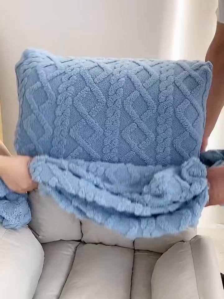 91家纺网 家纺一手货源 找家纺 （总）启博家纺 2025新款简约提花保暖绒办公椅套