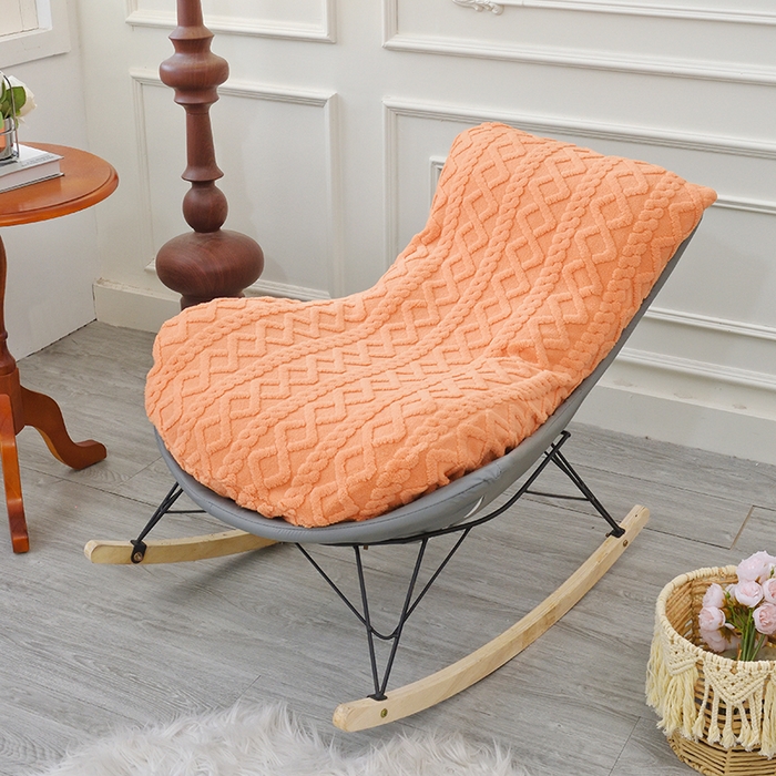 91家纺网 家纺一手货源 找家纺 （总）启博家纺 2025新款简约提花保暖绒龙虾摇摇椅套