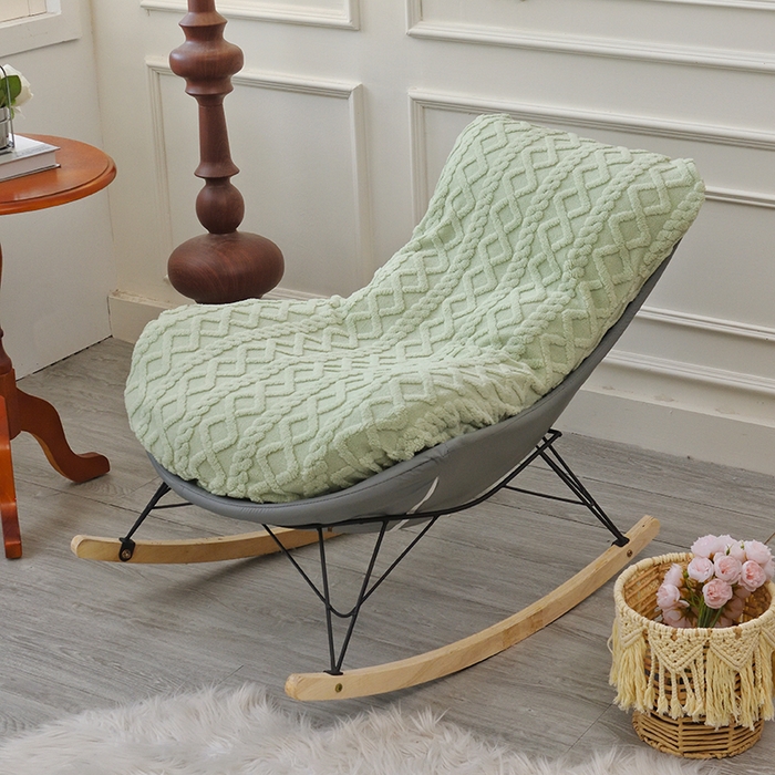 91家纺网 家纺一手货源 找家纺 （总）启博家纺 2025新款简约提花保暖绒龙虾摇摇椅套