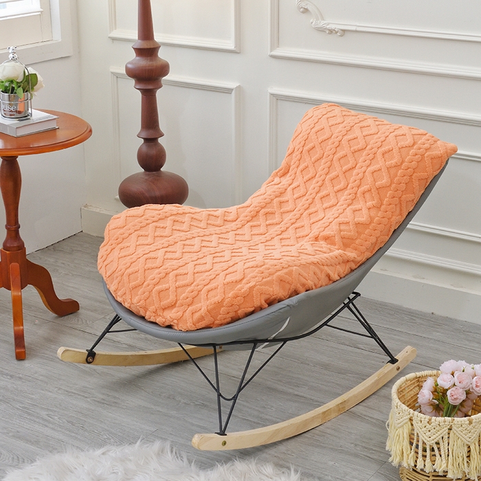 91家纺网 家纺一手货源 找家纺 （总）启博家纺 2025新款简约提花保暖绒龙虾摇摇椅套