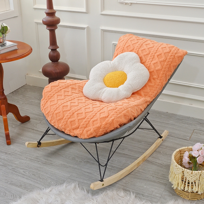 91家纺网 家纺一手货源 找家纺 （总）启博家纺 2025新款简约提花保暖绒龙虾摇摇椅套