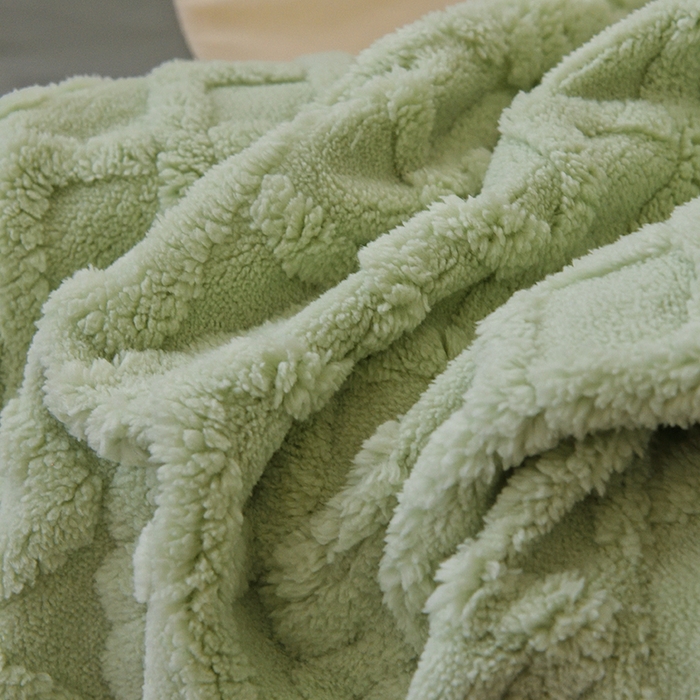 91家纺网 家纺一手货源 找家纺 启博家纺 2025新款简约提花保暖绒龙虾摇摇椅套 果绿 小号