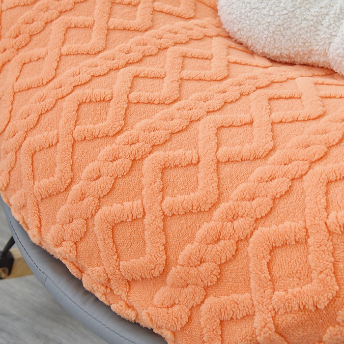 91家纺网 家纺一手货源 找家纺 （总）启博家纺 2025新款简约提花保暖绒龙虾摇摇椅套