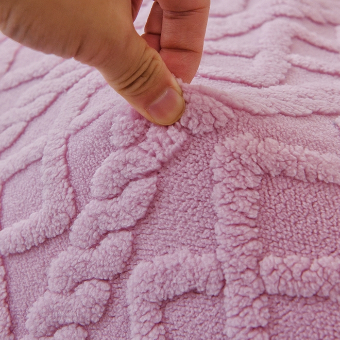 91家纺网 家纺一手货源 找家纺 启博家纺 2025新款简约提花保暖绒龙虾摇摇椅套 桃粉 小号