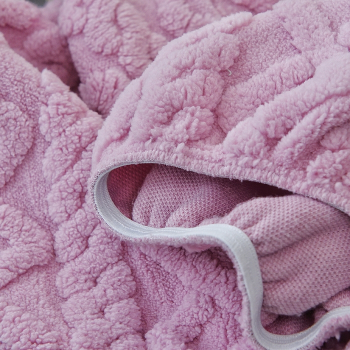 91家纺网 家纺一手货源 找家纺 启博家纺 2025新款简约提花保暖绒龙虾摇摇椅套 桃粉 小号