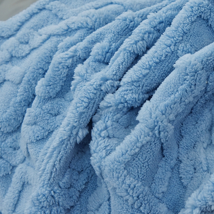 91家纺网 家纺一手货源 找家纺 启博家纺 2025新款简约提花保暖绒龙虾摇摇椅套 天蓝 小号