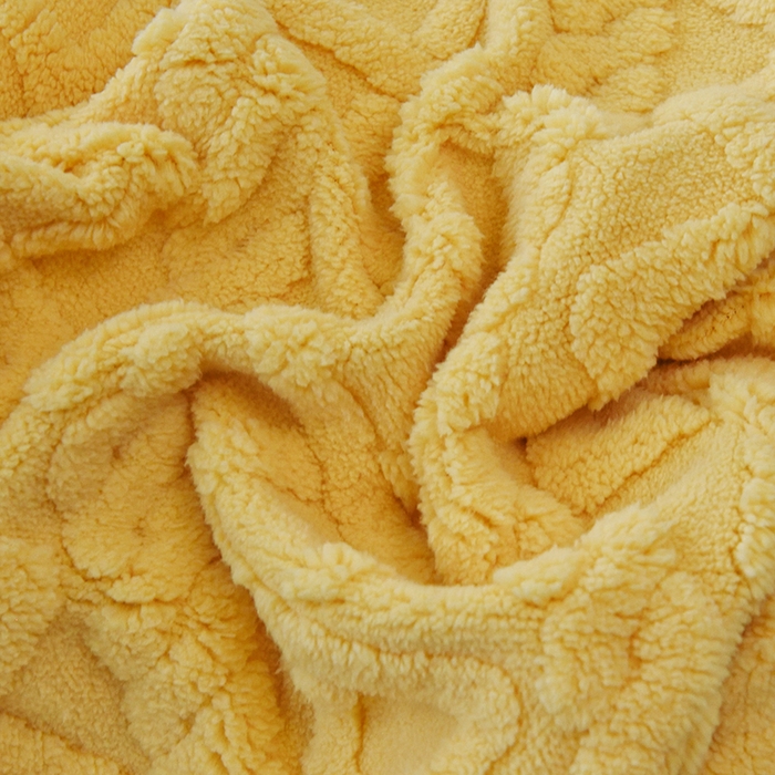 91家纺网 家纺一手货源 找家纺 启博家纺 2025新款简约提花保暖绒龙虾摇摇椅套 黄色 小号