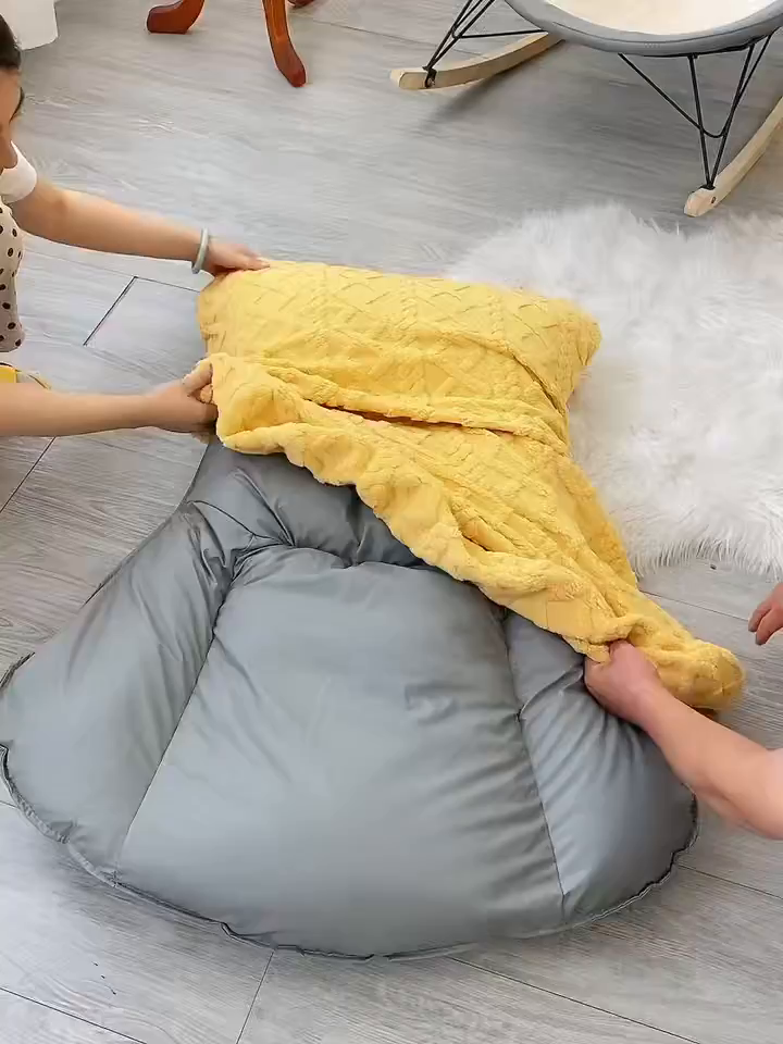 91家纺网 家纺一手货源 找家纺 （总）启博家纺 2025新款简约提花保暖绒龙虾摇摇椅套